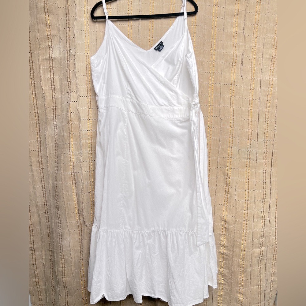 City Chic - White Wrap Dress
